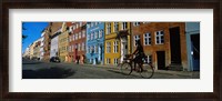 Framed Woman Riding A Bicycle, Copenhagen, Denmark