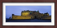 Framed Castle Lit Up At Dusk, Edinburgh Castle, Edinburgh, Scotland, United Kingdom