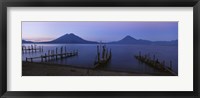 Framed Piers Over A Lake, Guatemala