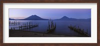 Framed Piers Over A Lake, Guatemala