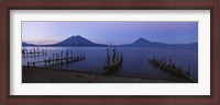 Framed Piers Over A Lake, Guatemala