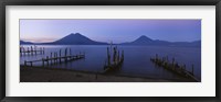 Framed Piers Over A Lake, Guatemala