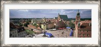 Framed High angle view of a city, Warsaw, Poland