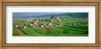 Framed High angle view of houses in a field, Tatra Mountains, Slovakia