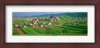 Framed High angle view of houses in a field, Tatra Mountains, Slovakia