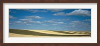 Framed Clouded sky over a striped field, Geraldine, Montana, USA