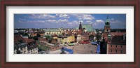 Framed High angle view of a market square, Warsaw, Silesia, Poland