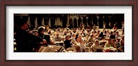 Framed Tourists Listening To A Violinist At A Sidewalk Cafe, Venice, Italy
