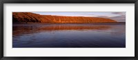 Framed Reflection Of A Hill In Water, Filey Brigg, Scarborough, England, United Kingdom