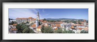 Framed Buildings in a city, Cesky Krumlov, South Bohemia, Czech Republic