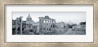 Framed Ruins Of An Old Building, Rome, Italy (black and white)