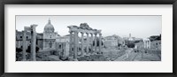 Framed Ruins Of An Old Building, Rome, Italy (black and white)
