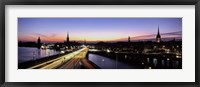 Framed High angle view of traffic on a highway, Stockholm, Sweden