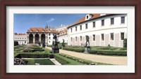 Framed Tourists in a garden, Valdstejnska Garden, Mala Strana, Prague, Czech Republic