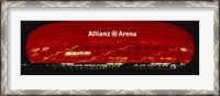Framed Soccer Stadium Lit Up At Night, Allianz Arena, Munich, Germany