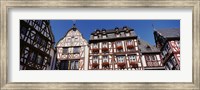 Framed Low Angle View Of Decorated Buildings, Bernkastel-Kues, Germany