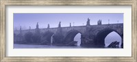 Framed Bridge over a river, Charles Bridge, Prague, Czech Republic