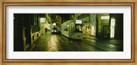 Framed Cable Cars Moving On A Street, Freiburg, Germany