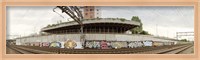 Framed Graffiti on the wall along a railroad track, Basel, Switzerland