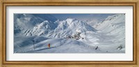 Framed Rear view of a person skiing in snow, St. Christoph, Austria