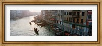 Framed Gondolas in the Grand Canal, Venice, Italy (black & white)