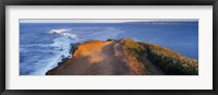 Framed High Angle View Of The Sea From A Cliff, Filey Brigg, England, United Kingdom