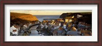 Framed High Angle View Of A Village, Staithes, North Yorkshire, England, United Kingdom