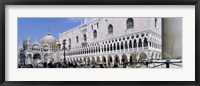 Framed Tourist Outside A Cathedral, St. Mark's Cathedral, St. Mark's Square, Venice, Italy