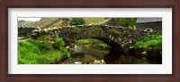 Framed Stone Bridge Over A Canal, Watendlath Bridge, Lake District, Cumbria, England, United Kingdom