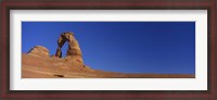 Framed Low angle view of a natural arch, Delicate arch, Arches National Park, Utah, USA