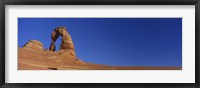 Framed Low angle view of a natural arch, Delicate arch, Arches National Park, Utah, USA