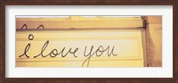 Framed Close-up of I love you written on a wall