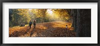 Framed Group Of People In A Park, Tuebingen, Baden-Wurttemberg, Germany