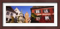 Framed Low Angle View Of Buildings In A Town, Lake Constance, Meersburg, Baden-Wurttemberg, Germany