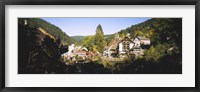 Framed High Angle View Of A Town, Triberg Im Schwarzwald, Black Forest, Baden-Wurttemberg, Germany