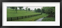 Framed Fence in a field, Woodford County, Kentucky, USA