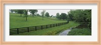 Framed Fence in a field, Woodford County, Kentucky, USA