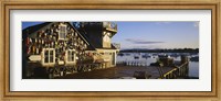 Framed Building at the waterfront, Fishing Village, Mount Desert Island, Maine, USA