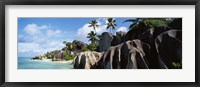 Framed Rock formations on the beach, Anse Source D'argent Beach, La Digue Island, Seychelles