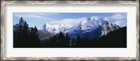Framed Snow covered mountains on a landscape, Bernese Oberland, Switzerland