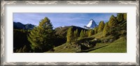 Framed Low angle view of a mountain peak, Matterhorn, Valais, Switzerland