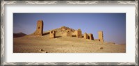 Framed Ancient tombs on a landscape, Palmyra, Syria