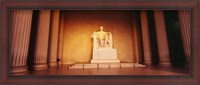 Framed Low angle view of a statue of Abraham Lincoln, Lincoln Memorial, Washington DC, USA