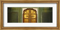 Framed Close-up of a closed door of a palace, Jaipur City Palace, Jaipur, Rajasthan, India