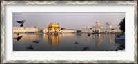 Framed Reflection of a temple in a lake, Golden Temple, Amritsar, Punjab, India