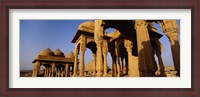 Framed Low angle view of monuments at a place of burial, Jaisalmer, Rajasthan, India