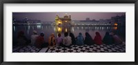 Framed Group of people at a temple, Golden Temple, Amritsar, Punjab, India