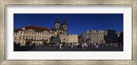 Framed Group of people at a town square, Prague Old Town Square, Old Town, Prague, Czech Republic