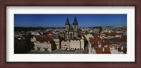 Framed High angle view of a cityscape, Prague Old Town Square, Old Town, Prague, Czech Republic