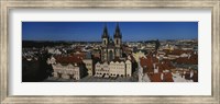 Framed High angle view of a cityscape, Prague Old Town Square, Old Town, Prague, Czech Republic